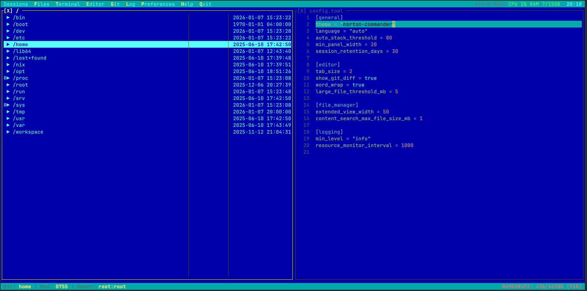 Norton Commander Theme