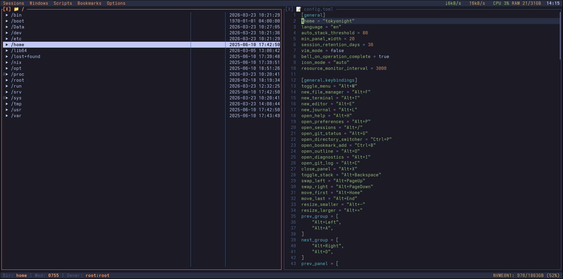 Тема Tokyo Night